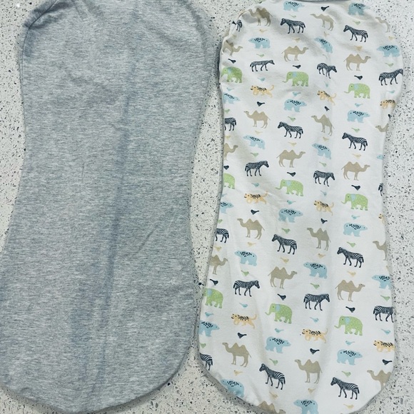 Swaddleme Baby Newborn Swaddle Set Bundle Animal Print Gray - Picture 2 of 2